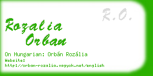 rozalia orban business card