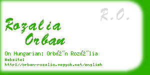 rozalia orban business card